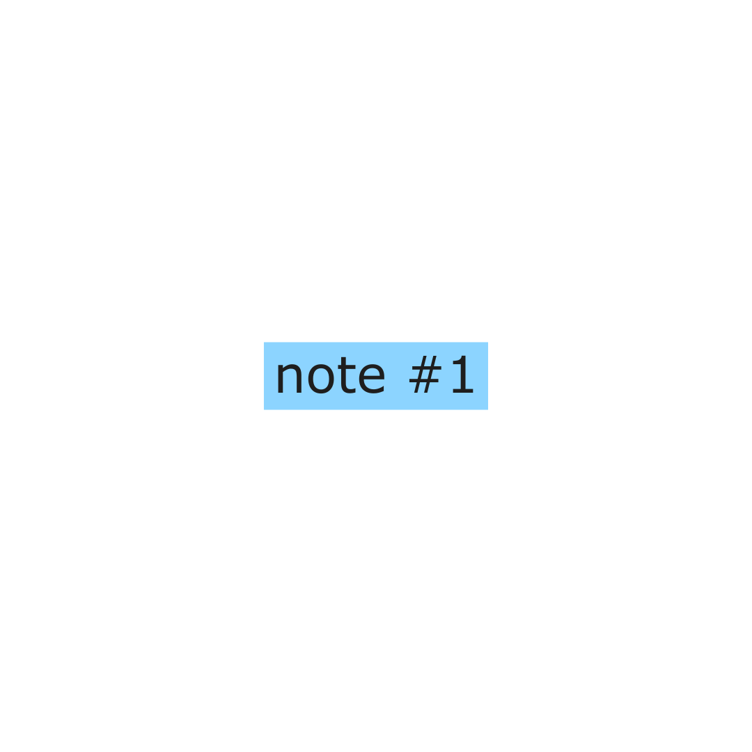 Note #1