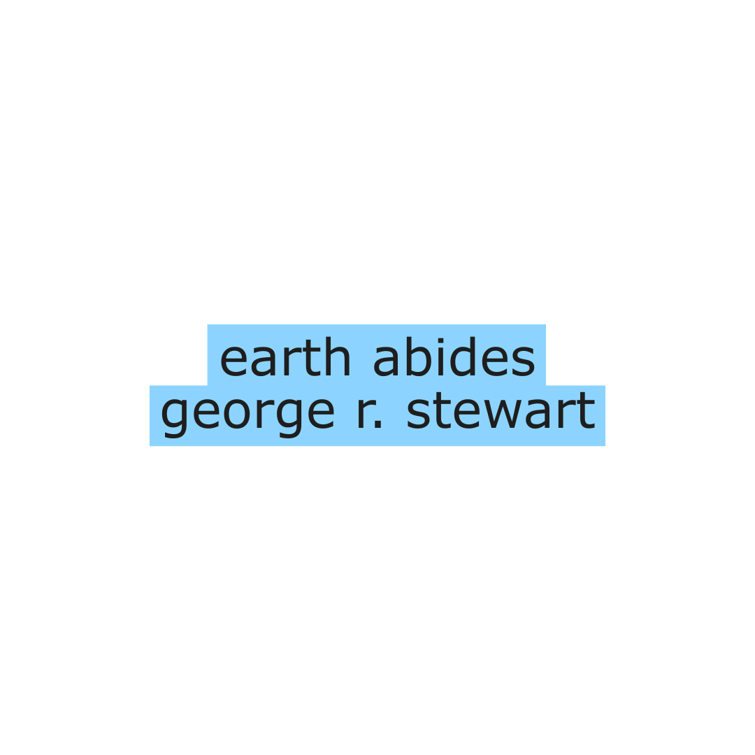 Earth Abides by George R. Stewart
